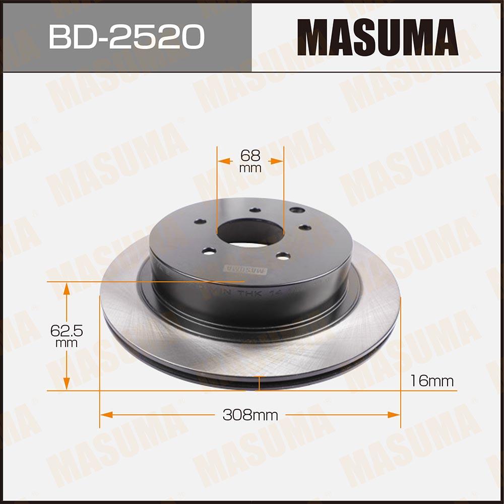 BD2520 — Диск тормозной MASUMA rear MURANO/ Z51R MASUMA