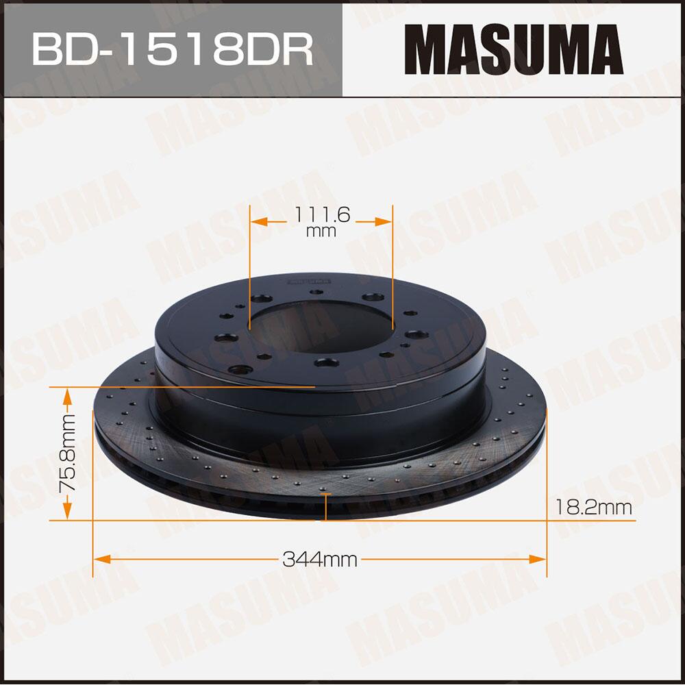 BD1518DR — Диск тормозной перфорированный MASUMA