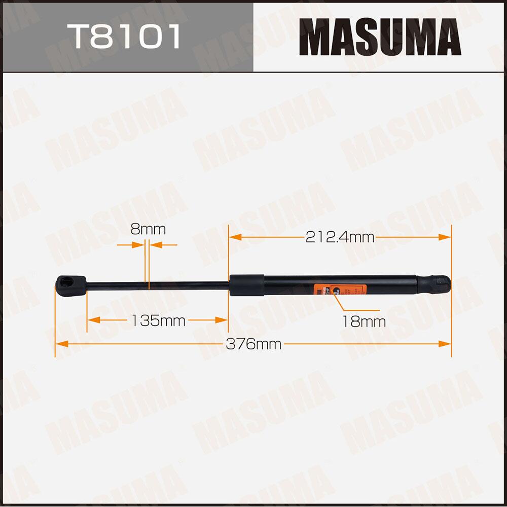 T8101 — Упор газовый багажника, L=376mm MASUMA