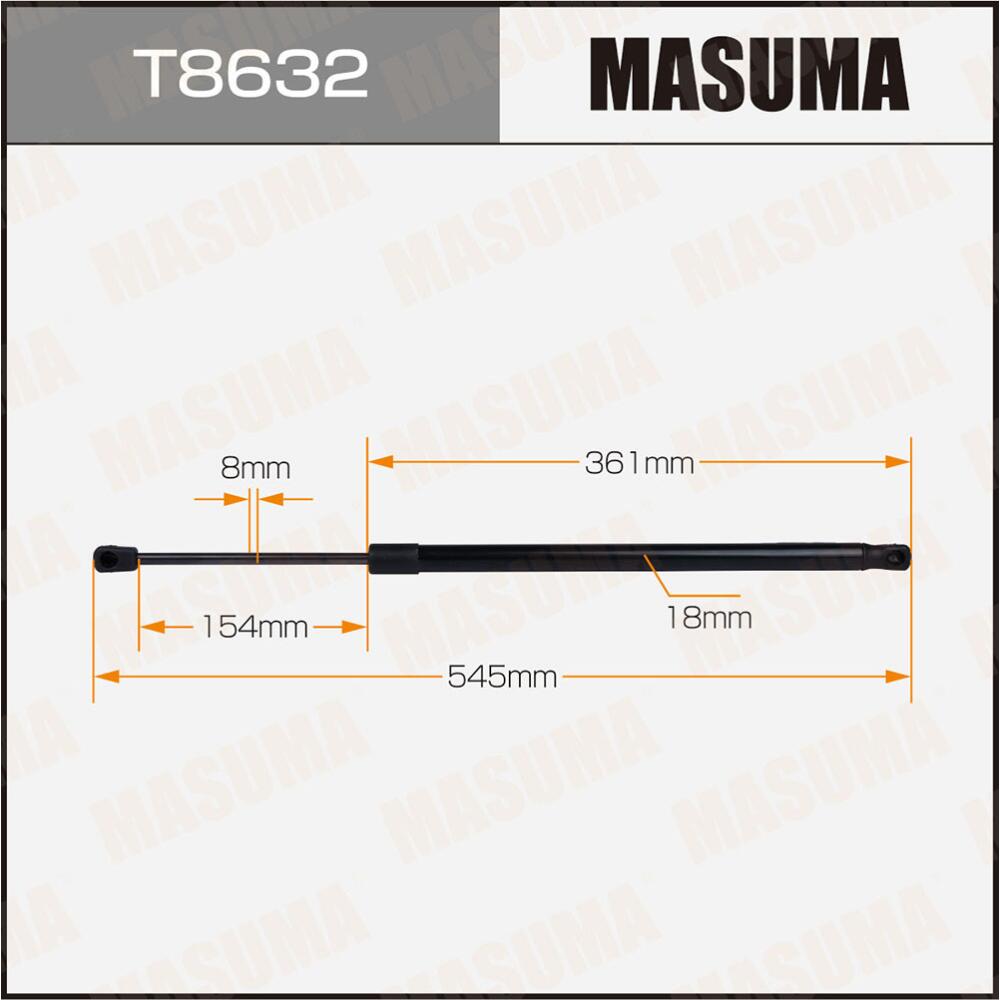 T8632 — Упор газовый багажника, L=545MM MASUMA