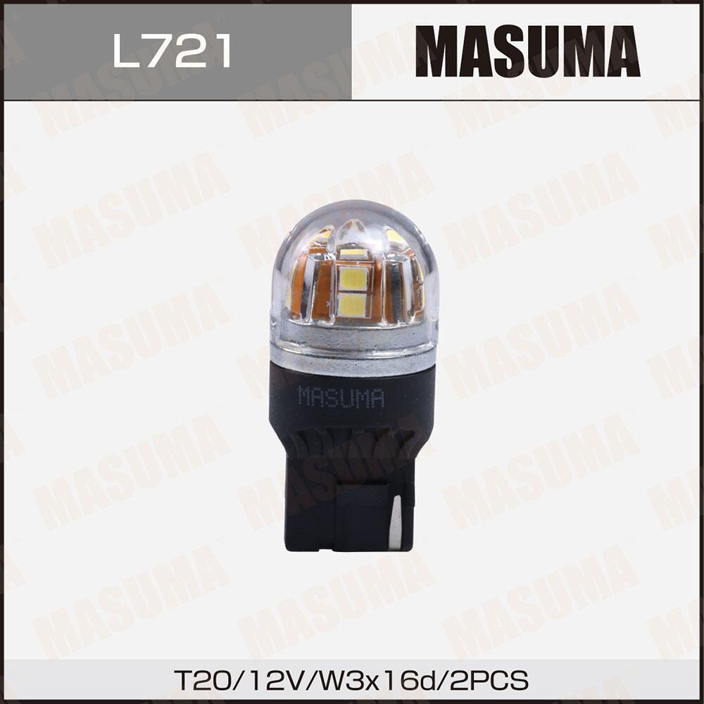 L721 — Лампы светодиодные Masuma LED T20 12V/21W SMD одноконтактные (комплект 2шт) MASUMA