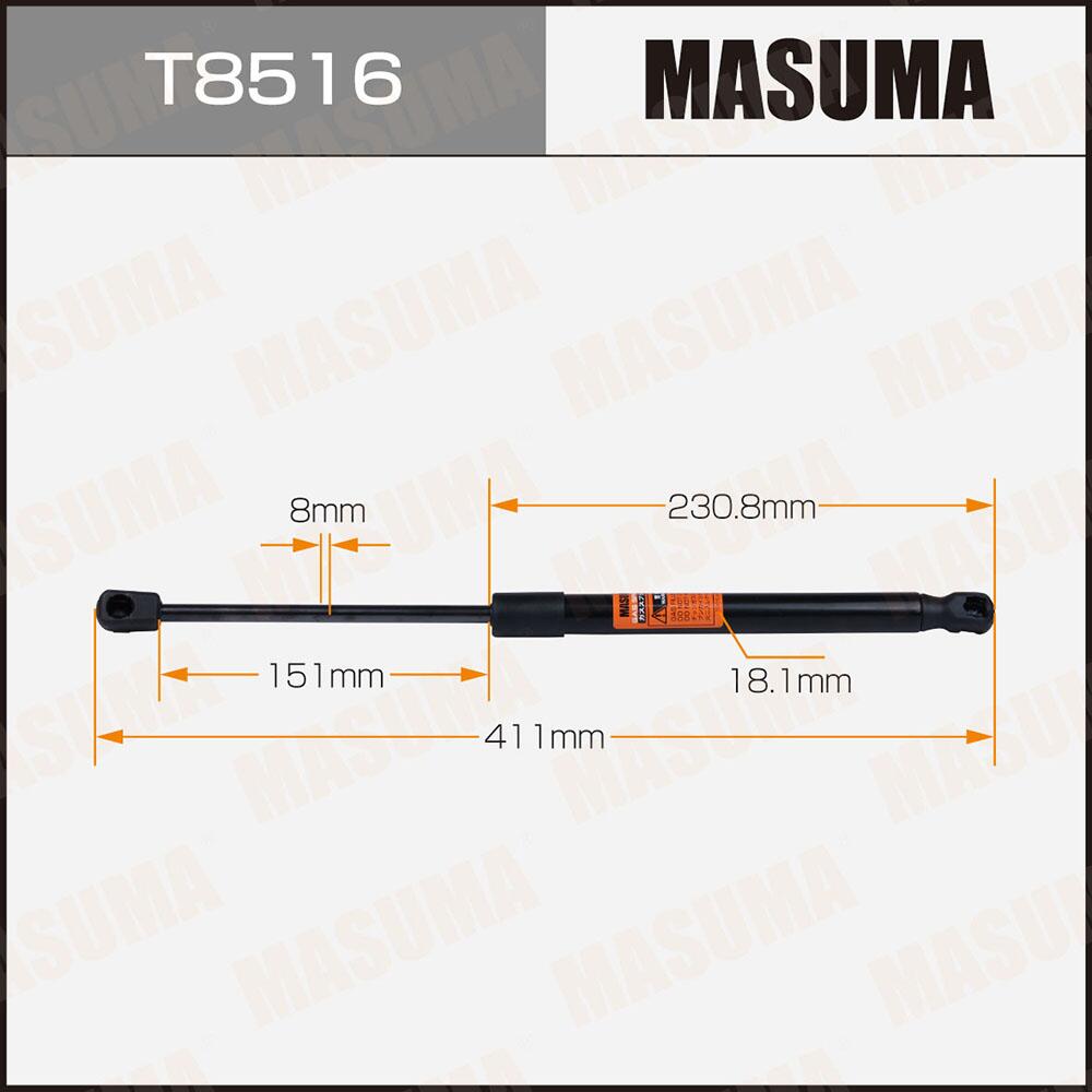 T8516 — Упор газовый багажника MASUMA, L=411mm  (1/40) MASUMA