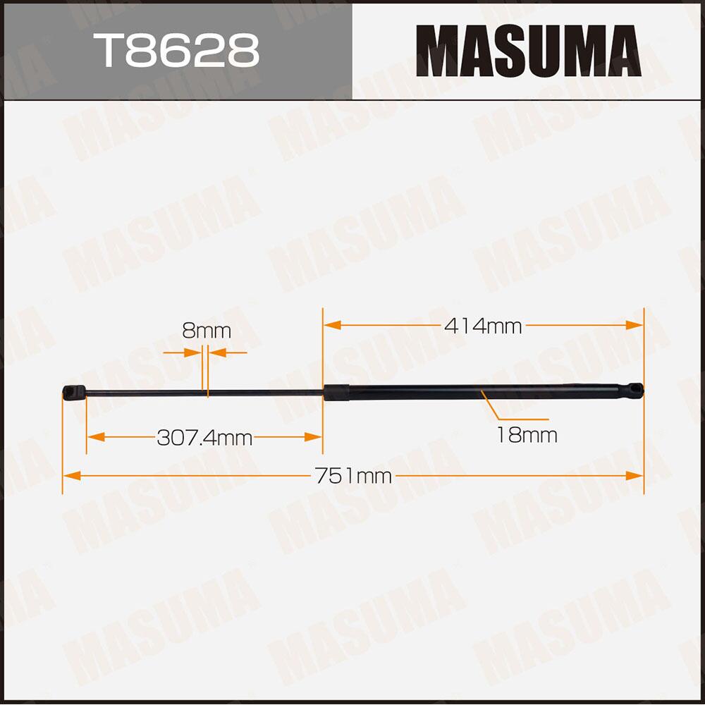 T8628 — Упор газовый капота MASUMA, L=751mm  (1/40) MASUMA