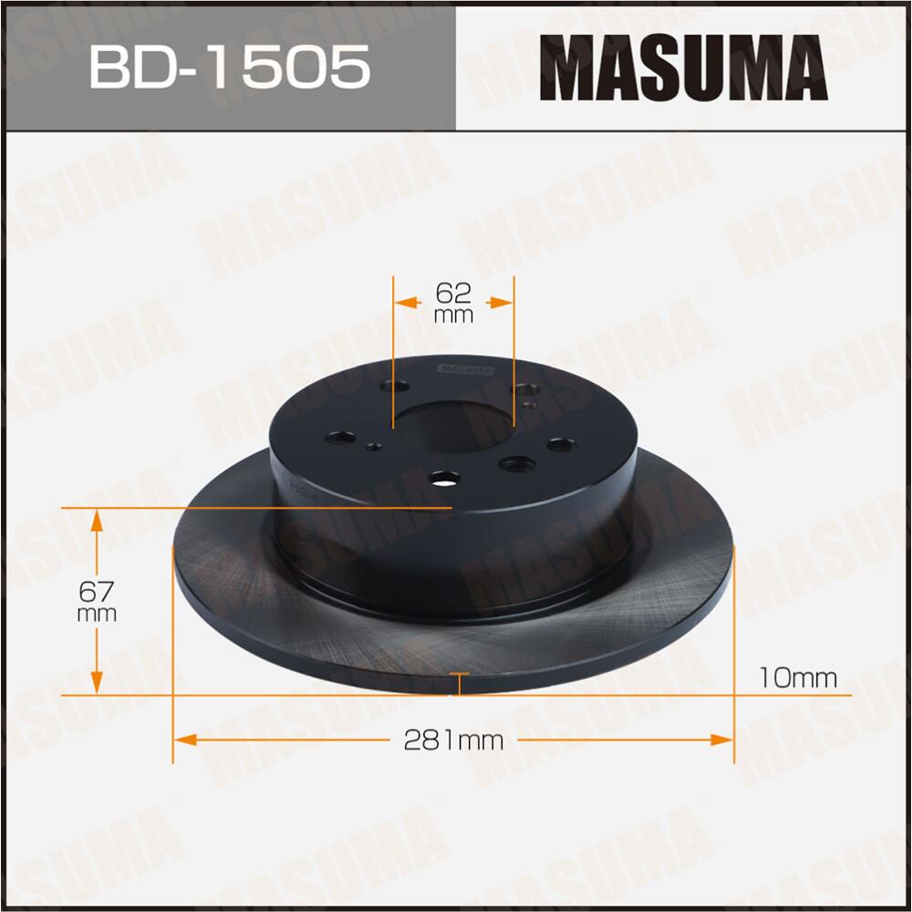 BD1505 — Диск тормозной MASUMA