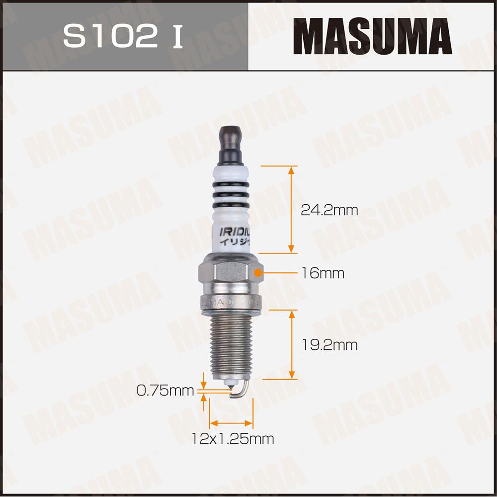 S102I — Свеча зажигания MASUMA   IRIDIUM DCPR7EIX (IKR7D) MASUMA