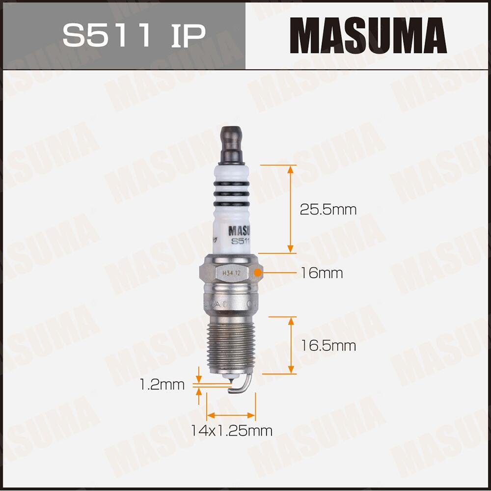 S511IP — Свеча зажигания MASUMA   IRIDIUM+PLATINUM (ITR6F13) MASUMA