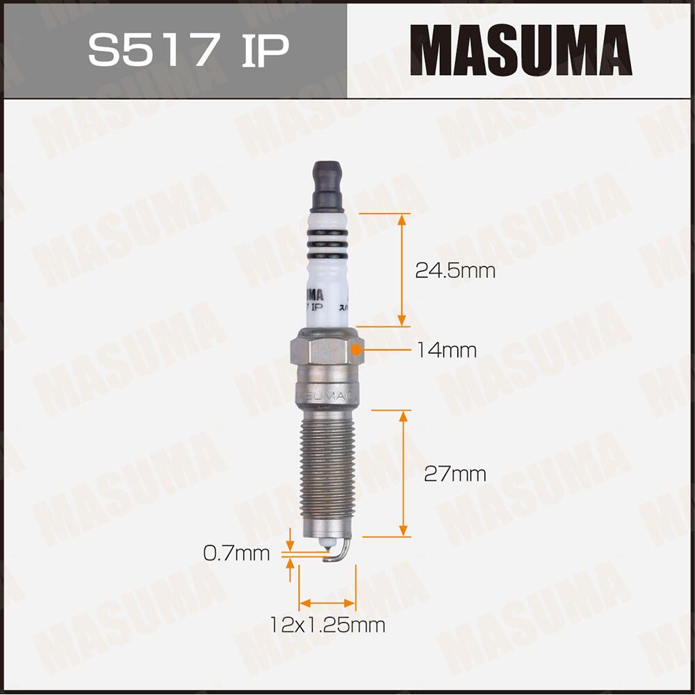 S517IP — Свеча зажигания MASUMA   IRIDIUM+PLATINUM (ILZNAR8A7G) MASUMA