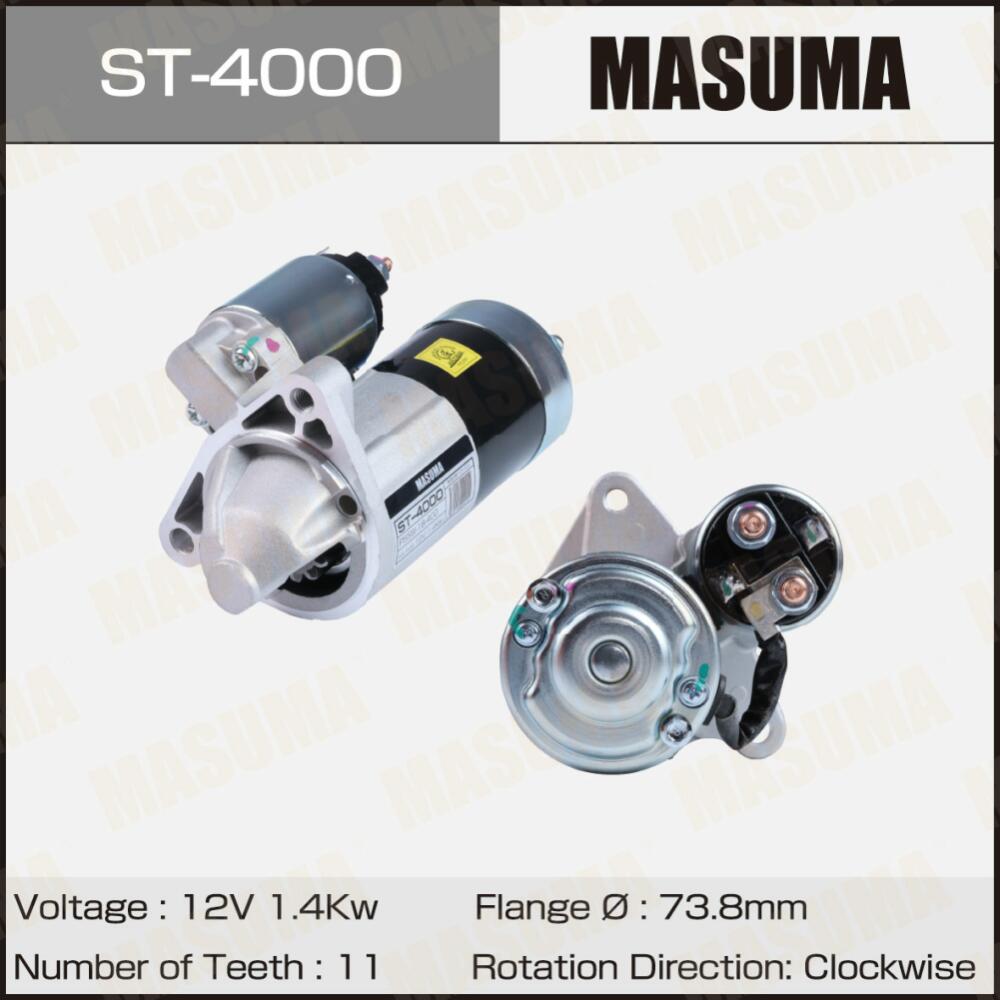 ST4000 — Стартер MASUMA, MAZDA / P5 SKYACTIVE, PEVPS, SKYACTIVG   (12V/1.4KW) MASUMA