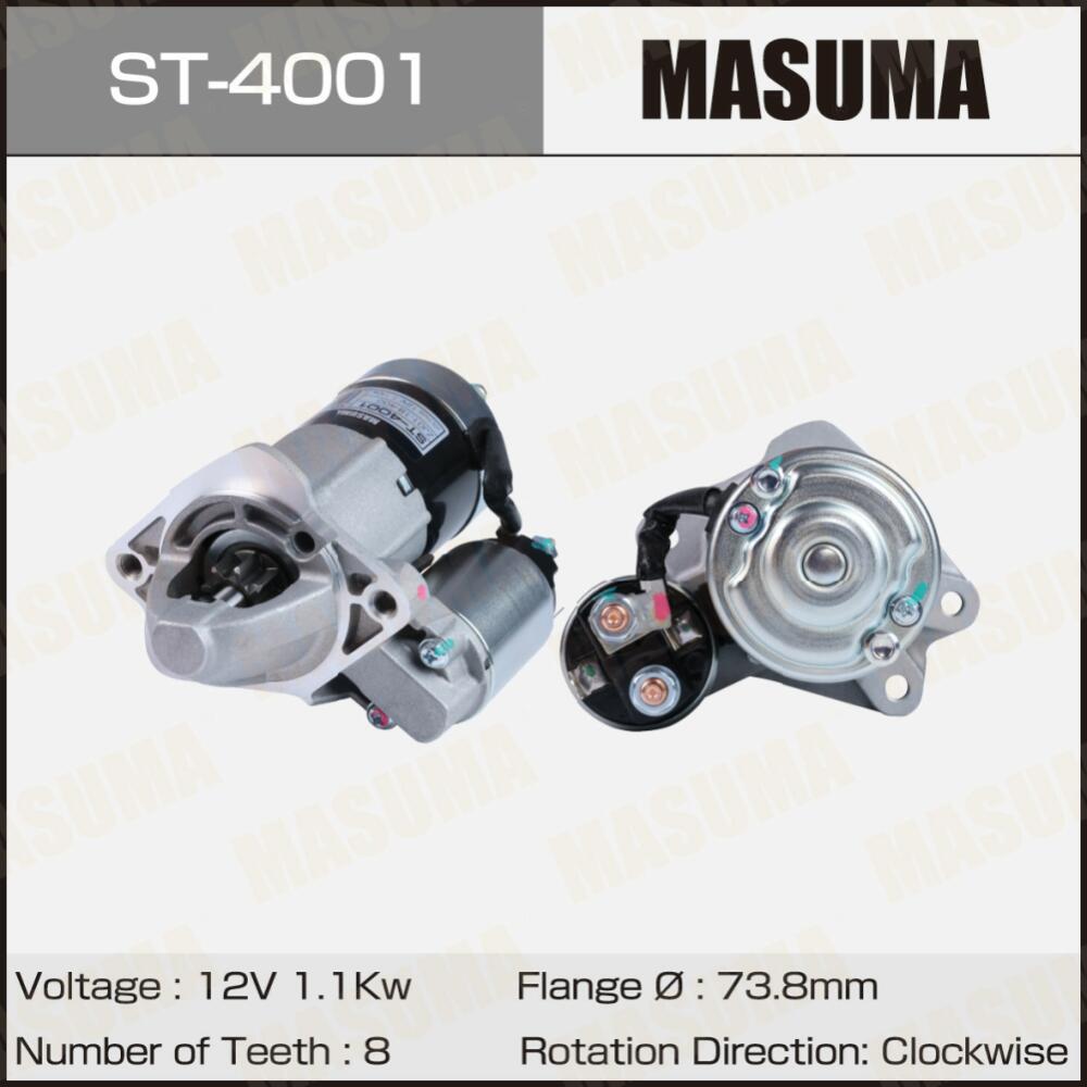 ST4001 — Стартер MASUMA, MAZDA / ZJVE, ZMDE   (12V/1.2KW) MASUMA