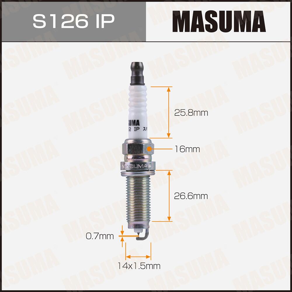 S126IP — Свеча зажигания MASUMA IRIDIUM+PLATINUM (SILFR6A) MASUMA