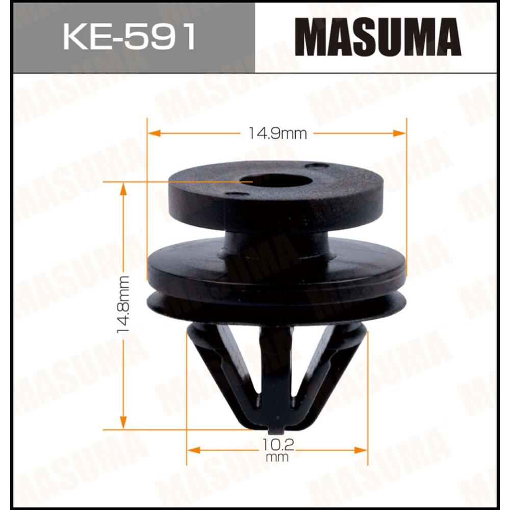 KE591 — Клипса автомобильная (автокрепеж) MASUMA    591-KE  [уп.50] MASUMA