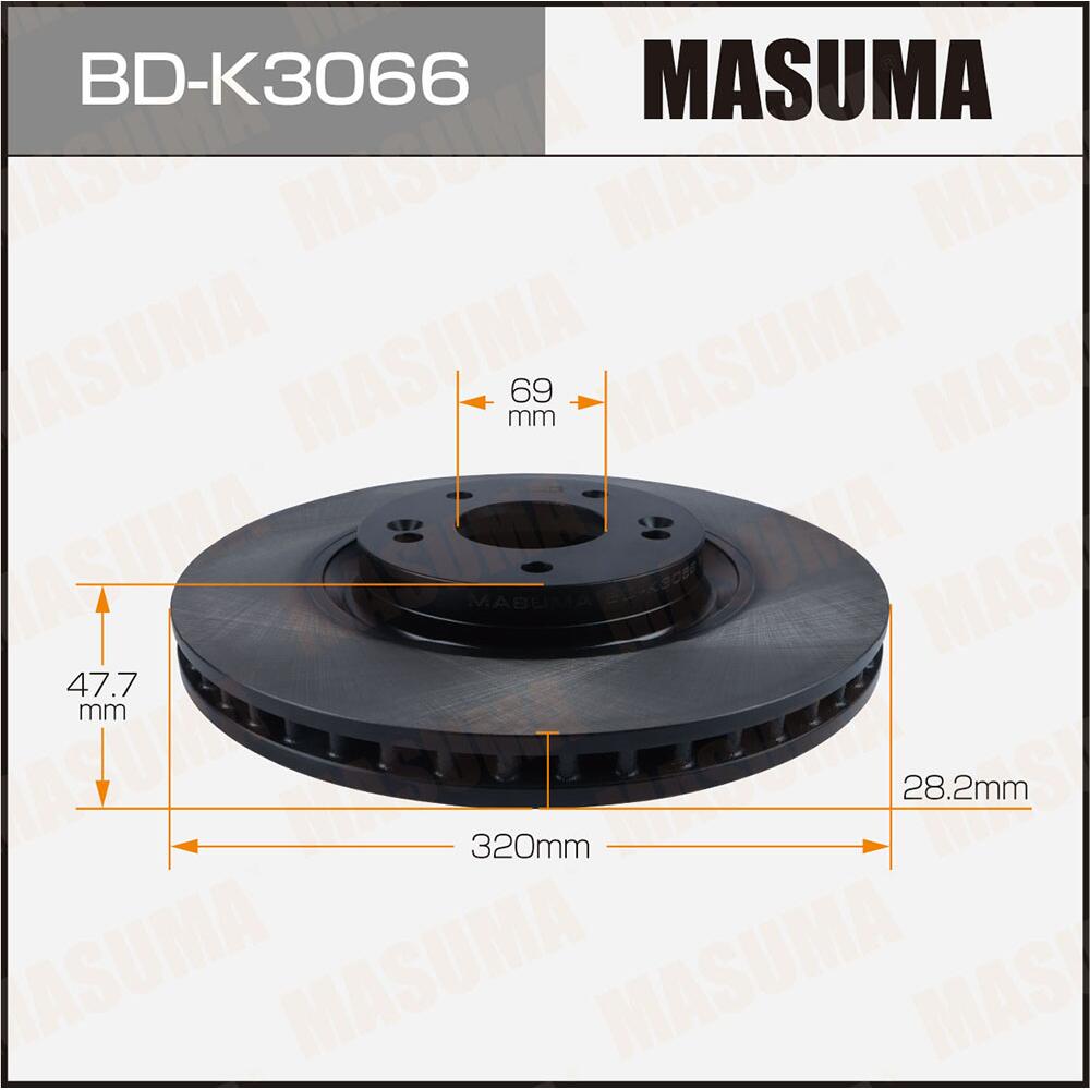 BDK3066 — Диск тормозной MASUMA,  front  KIA CEED 2015-  [уп.2] MASUMA