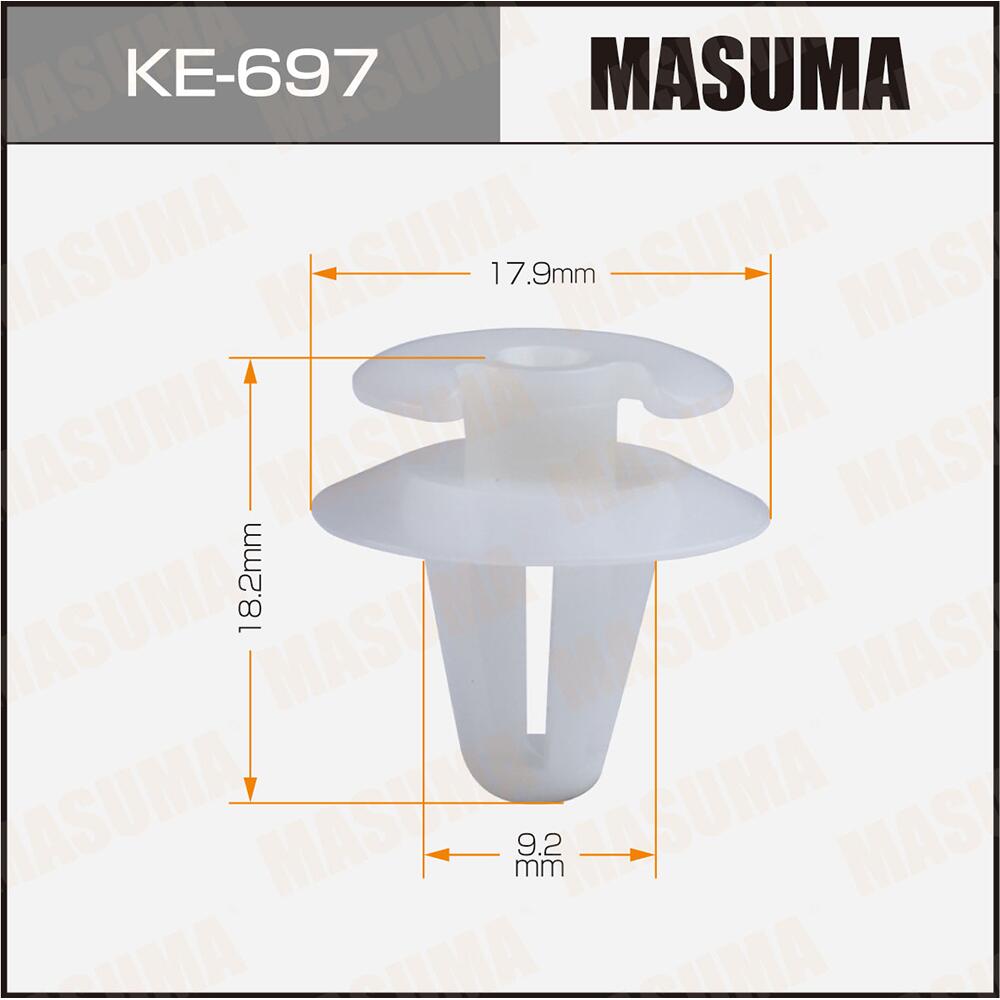 KE697 — Клипса автомобильная (автокрепеж) MASUMA 697-KE [уп.50] MASUMA