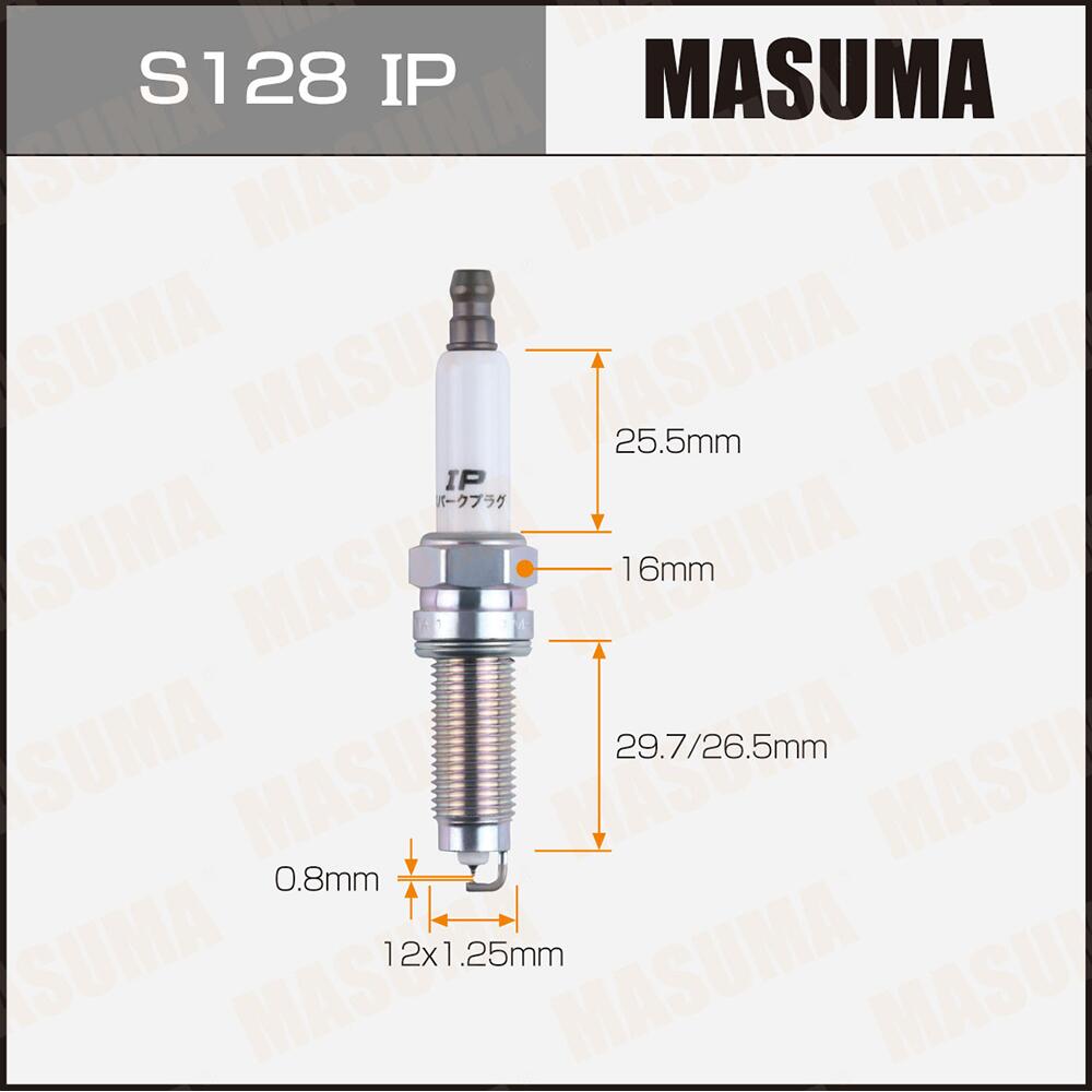 S128IP — Свеча зажигания MASUMA IRIDIUM+PLATINUM (ILZKR8A) MASUMA