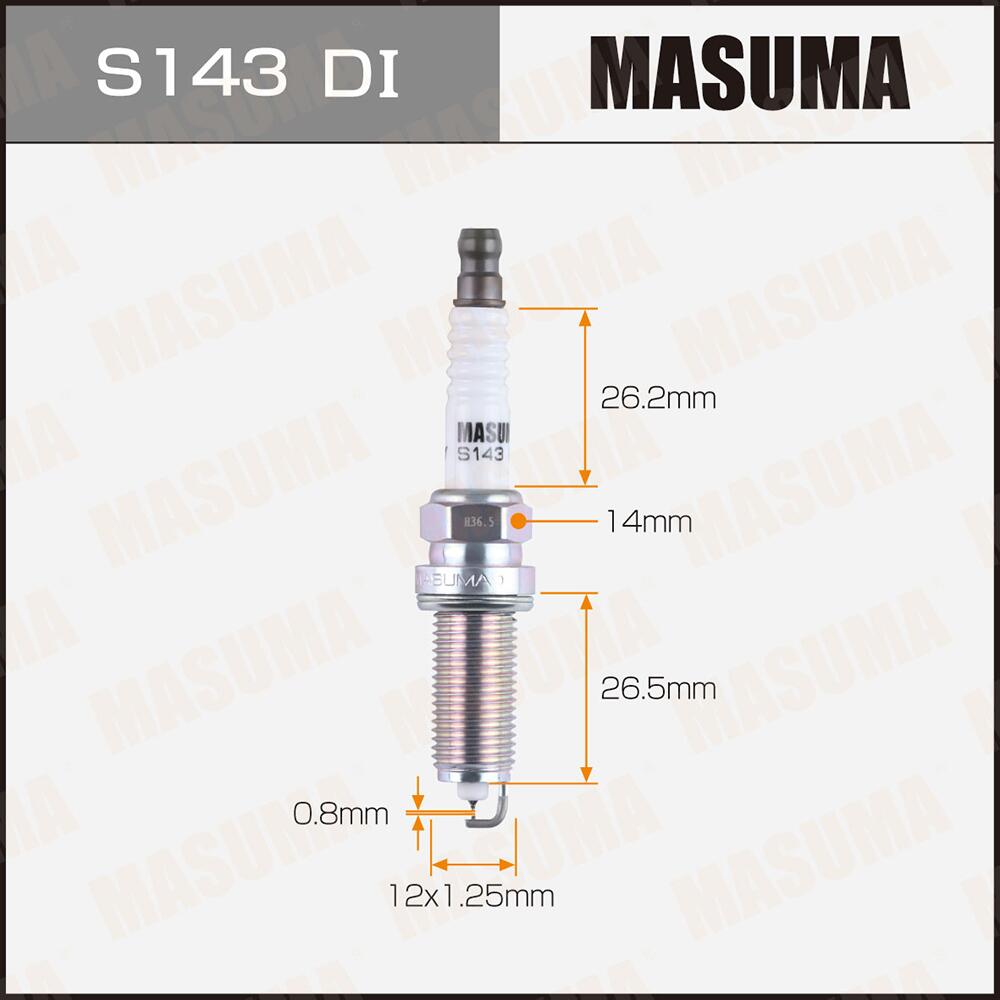 S143DI — Свеча зажигания MASUMA DOUBLE IRIDIUM (DILKAR6T8) MASUMA
