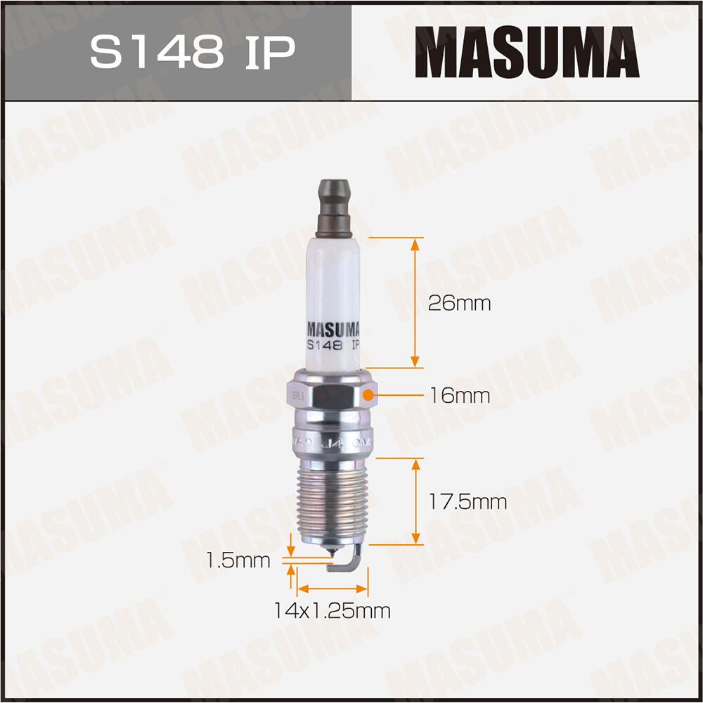 S148IP — Свеча зажигания MASUMA IRIDIUM+PLATINUM (ITR4A15) MASUMA