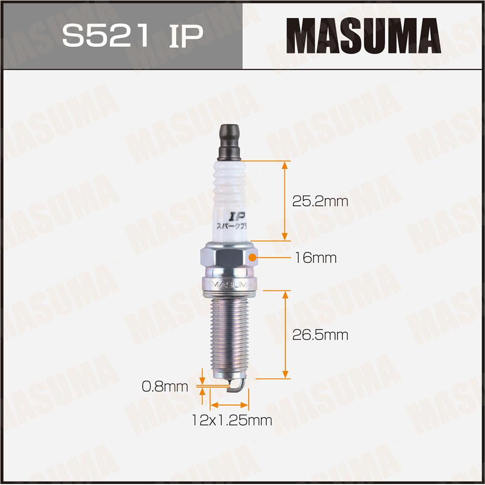 S521IP — Свеча зажигания MASUMA IRIDIUM+PLATINUM (ILKR8P8) MASUMA
