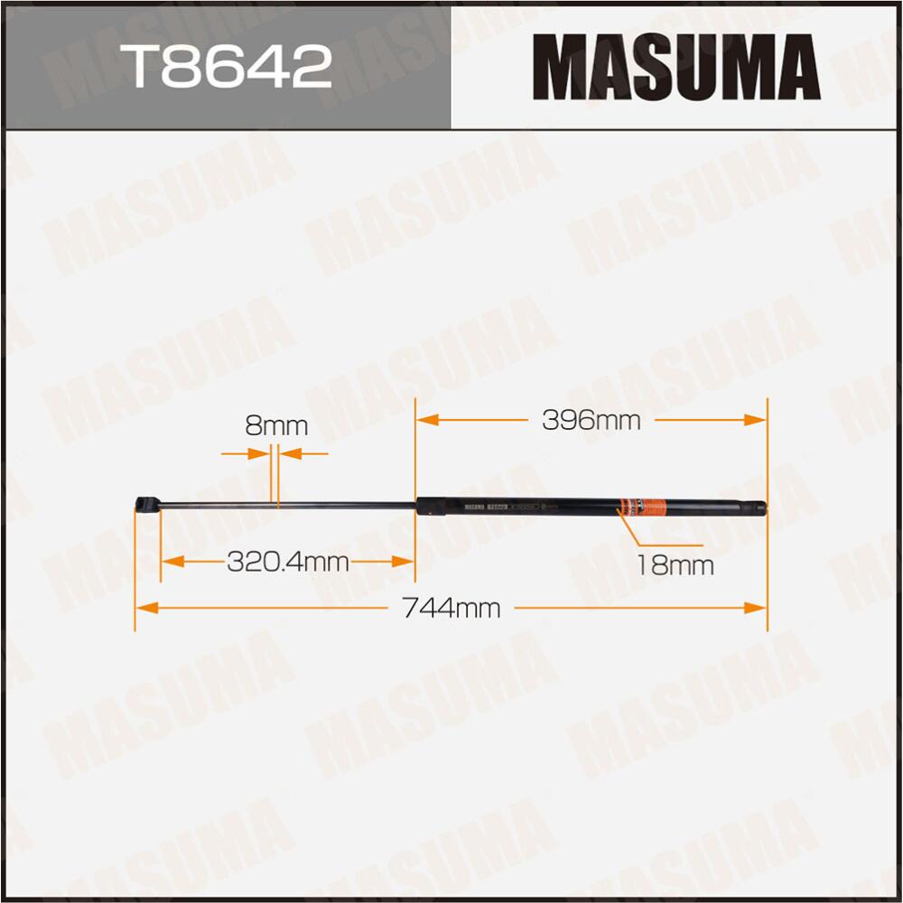 T8642 — Упор газовый ""MASUMA""  T8642 капота MASUMA