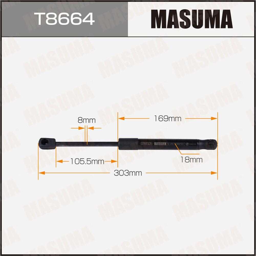 T8664 — Упор газовый ""MASUMA""  T8664 капота MASUMA