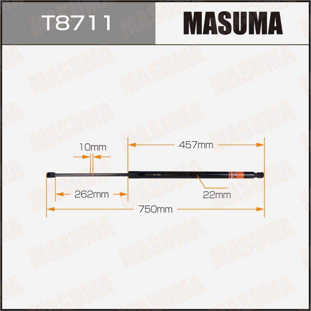 T8711 — Упор газовый ""MASUMA""  T8711 капота MASUMA