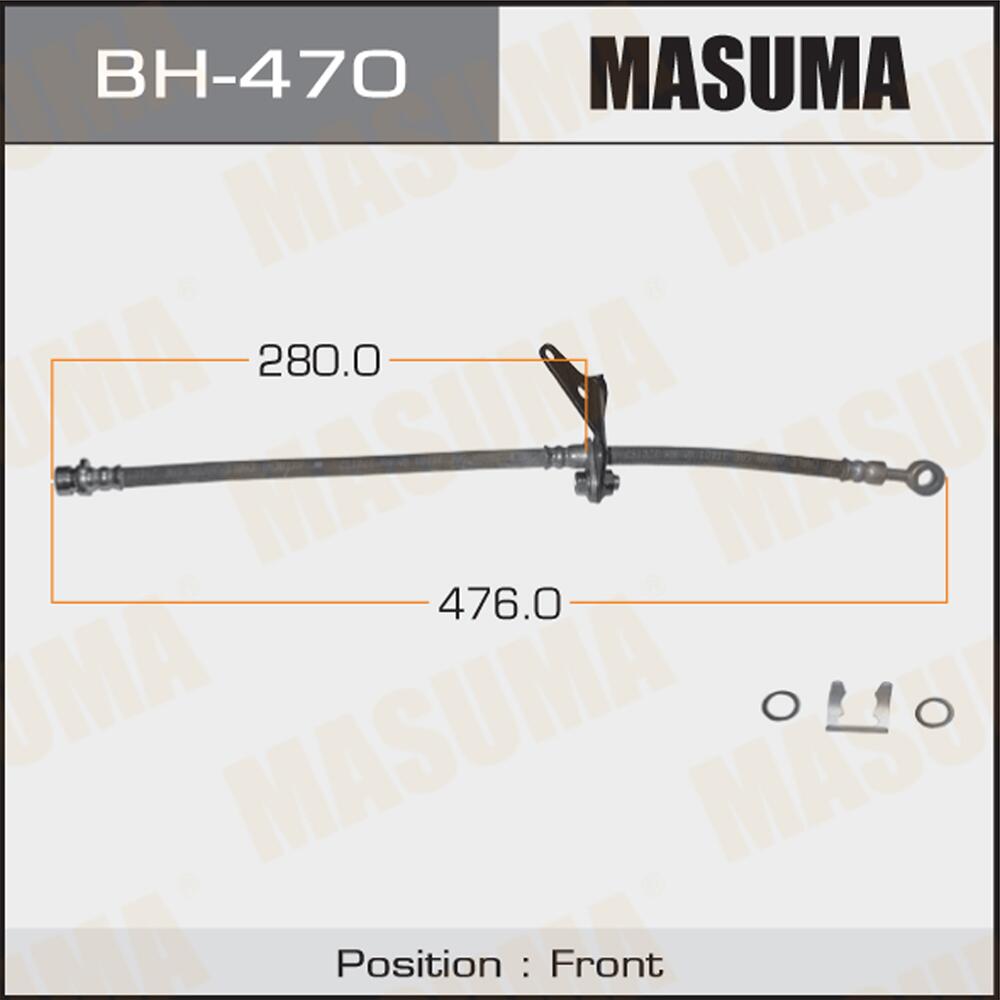 BH470 — BH470 шланг тормозной MASUMA H  /FRONT/  INSPIRE, SABER UA4, UA5 RH MASUMA