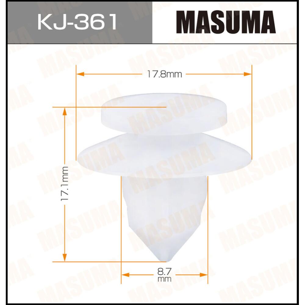 KJ361 — Клипса автомобильная автокрепеж упаковка цена за  MASUMA