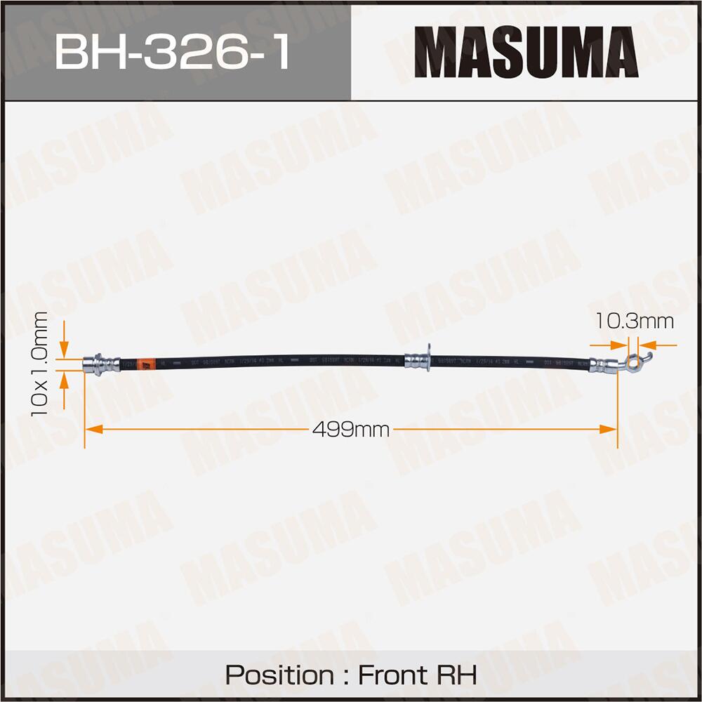 BH3261 — GBH3261 шланг тормозной TOYOTA FRONT CAMRY GRACIA MCV2, SXV2 RH MASUMA MASUMA
