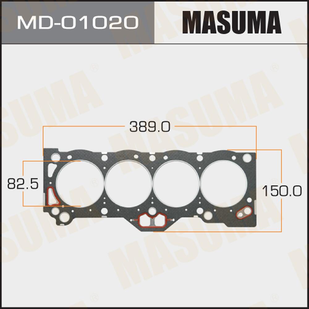MD01020 — Прокладка гбц TOYOTA CARINA 8892, COROLLA LEVIN 9195 (4AGE) толщина 1,60 мм MASUMA