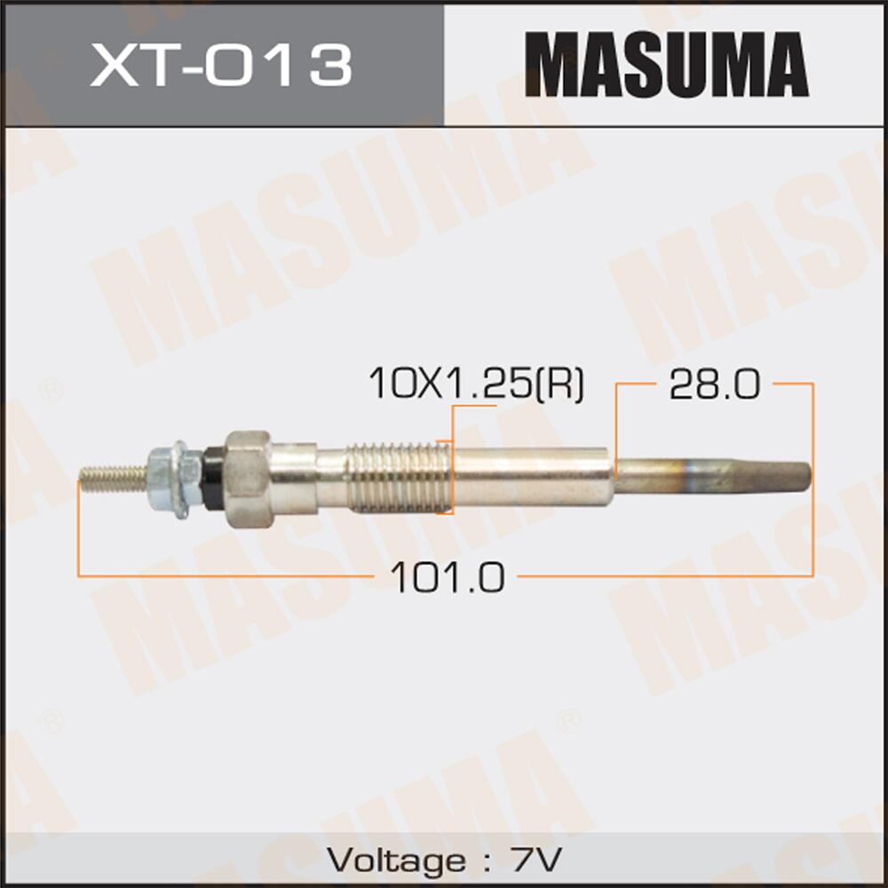 XT013 — Свеча накаливания MASUMA  XT013  PT107 /1C, 2C   (7V) MASUMA