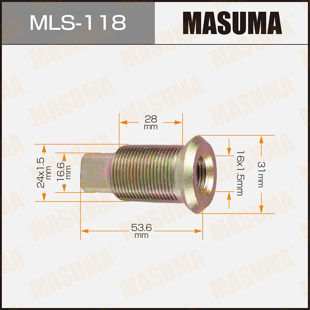 MLS118 — Футорка колесная! M24x1.5/M16x1.5 Toyota Dyna MASUMA
