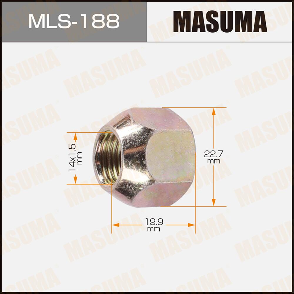 MLS188 — Гайки MASUMA   OEM_5423330081 ISUZU / под ключ=23мм (упаковка 20  MASUMA