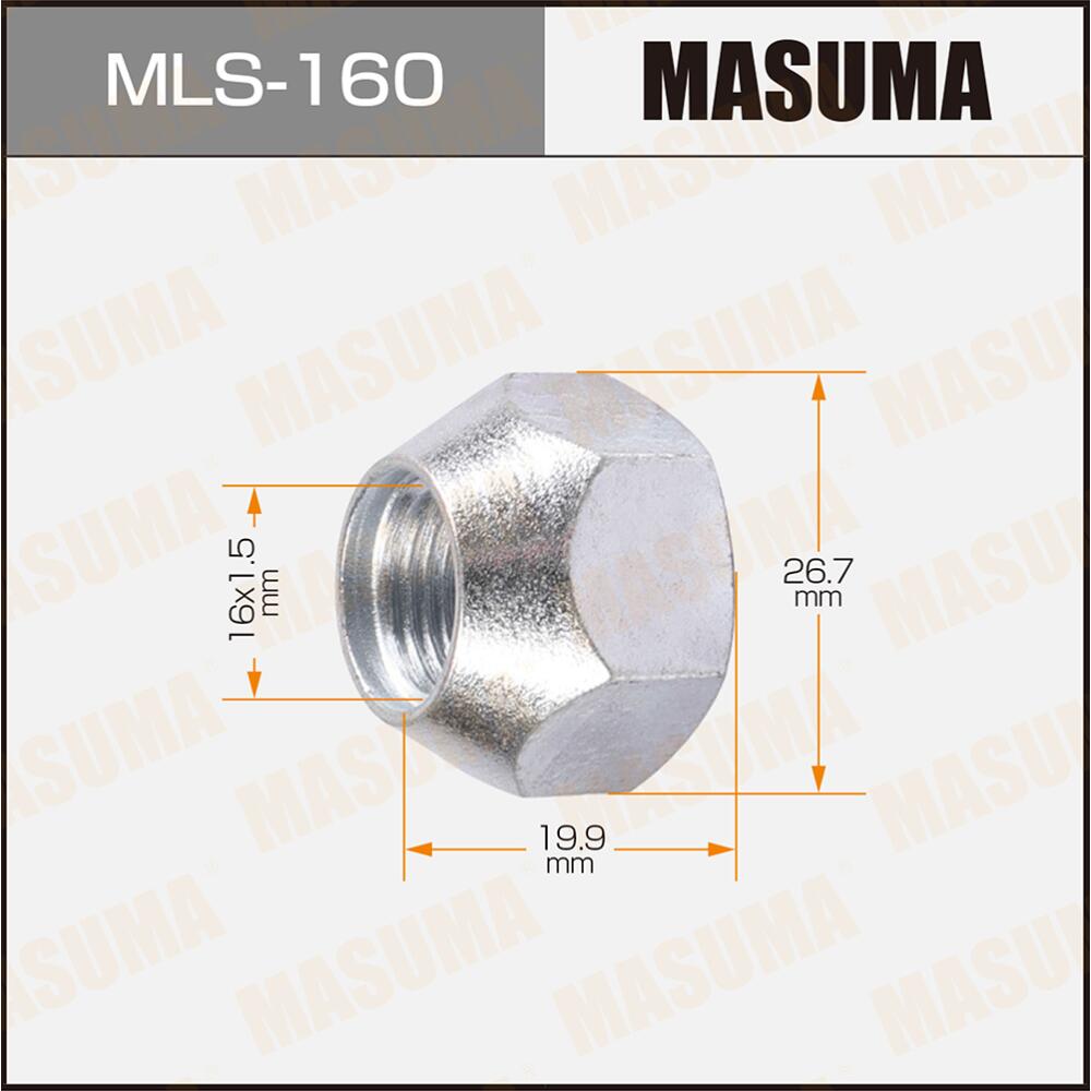 MLS160 — Гайки MASUMA  MLS160 (20шт.) OEM43224T5400 NISSAN MASUMA