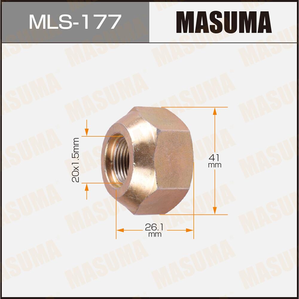MLS177 — MLS177гайка колесная M20X15 ISUZU RH MASUMA