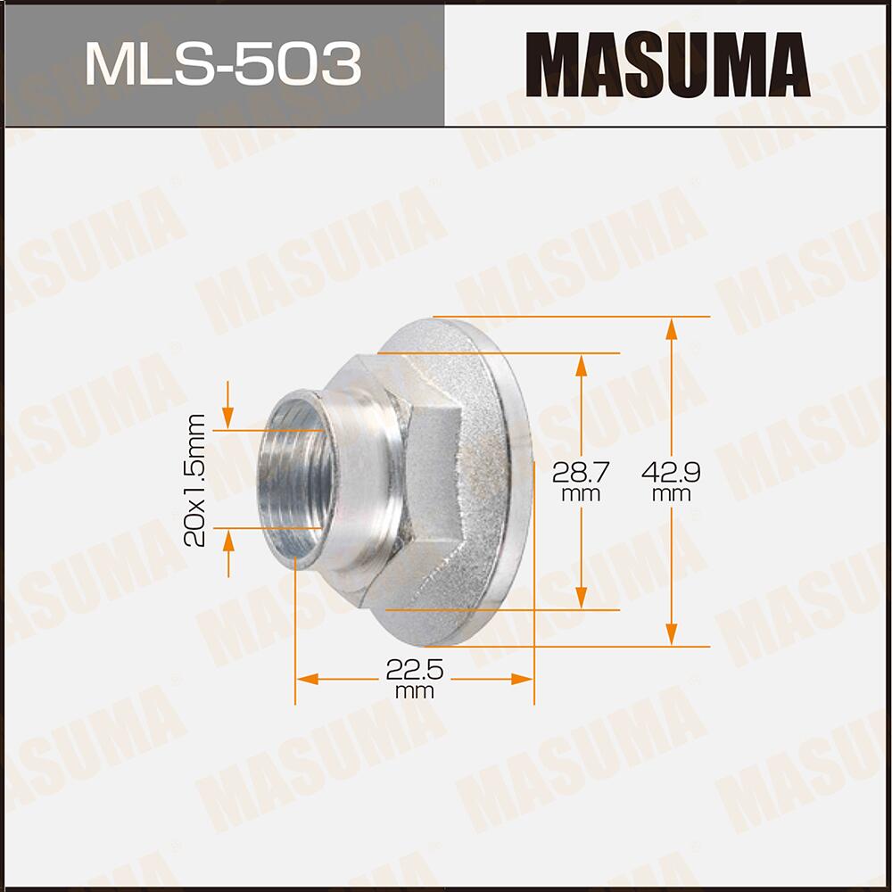 MLS503 — Гайки шруса MASUMA MLS503  20X1,5X22,5/ 29 MASUMA