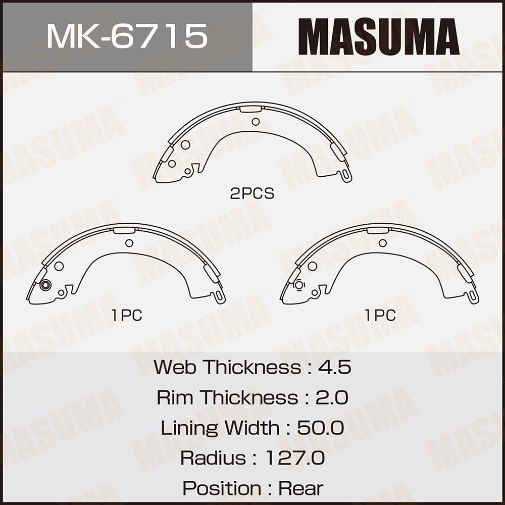 MK6715 — Колодки тормозные MASUMA