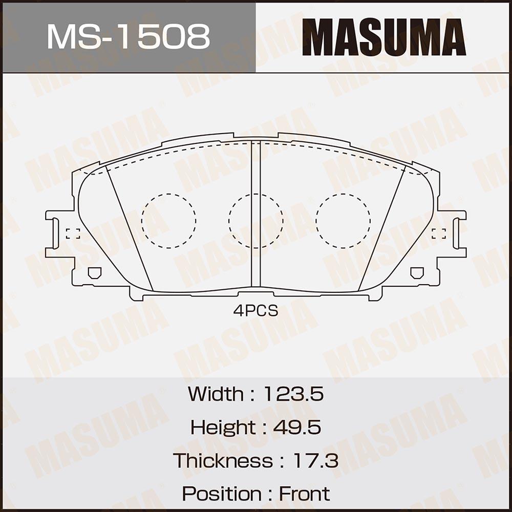 MS1508 — Колодки тормозные MASUMA