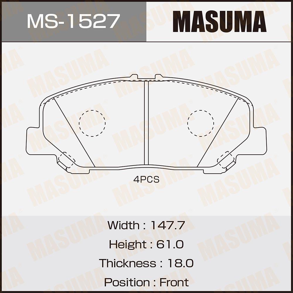 MS1527 — Колодки тормозные MASUMA