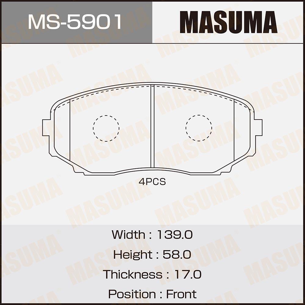 MS5901 — Колодки тормозные MASUMA