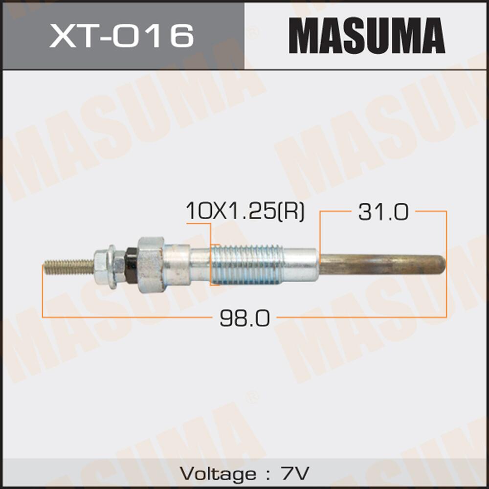 XT016 — XT016свеча накаливания TOYOTA HIACE 24 8392CORONA 2L2LT 82 MASUMA