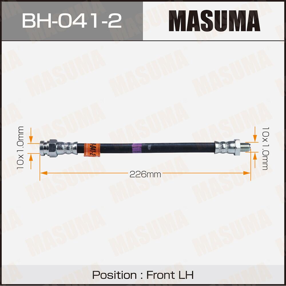 BH0412 — Шланг тормозной зад. MITSUBISHI LANCER 00-13 MASUMA