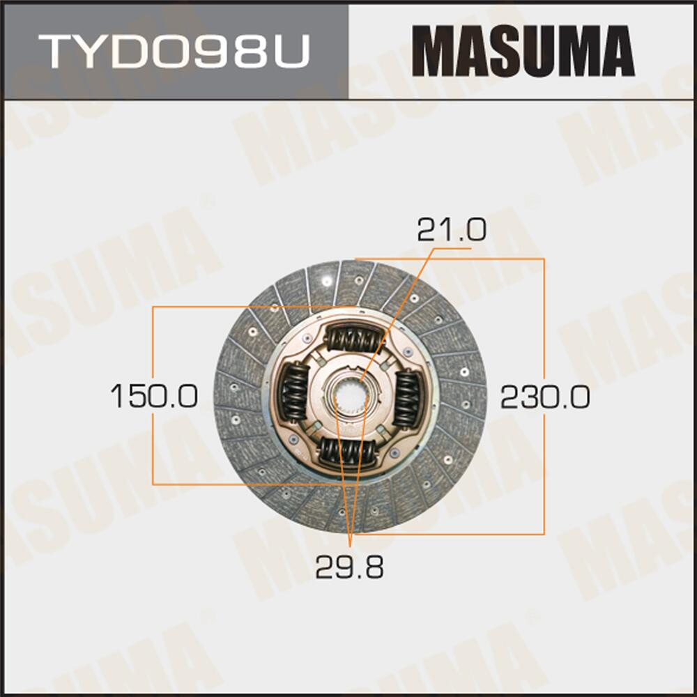 TYD098U — Диск сцепления  MASUMA  230*150*21*29.8 MASUMA