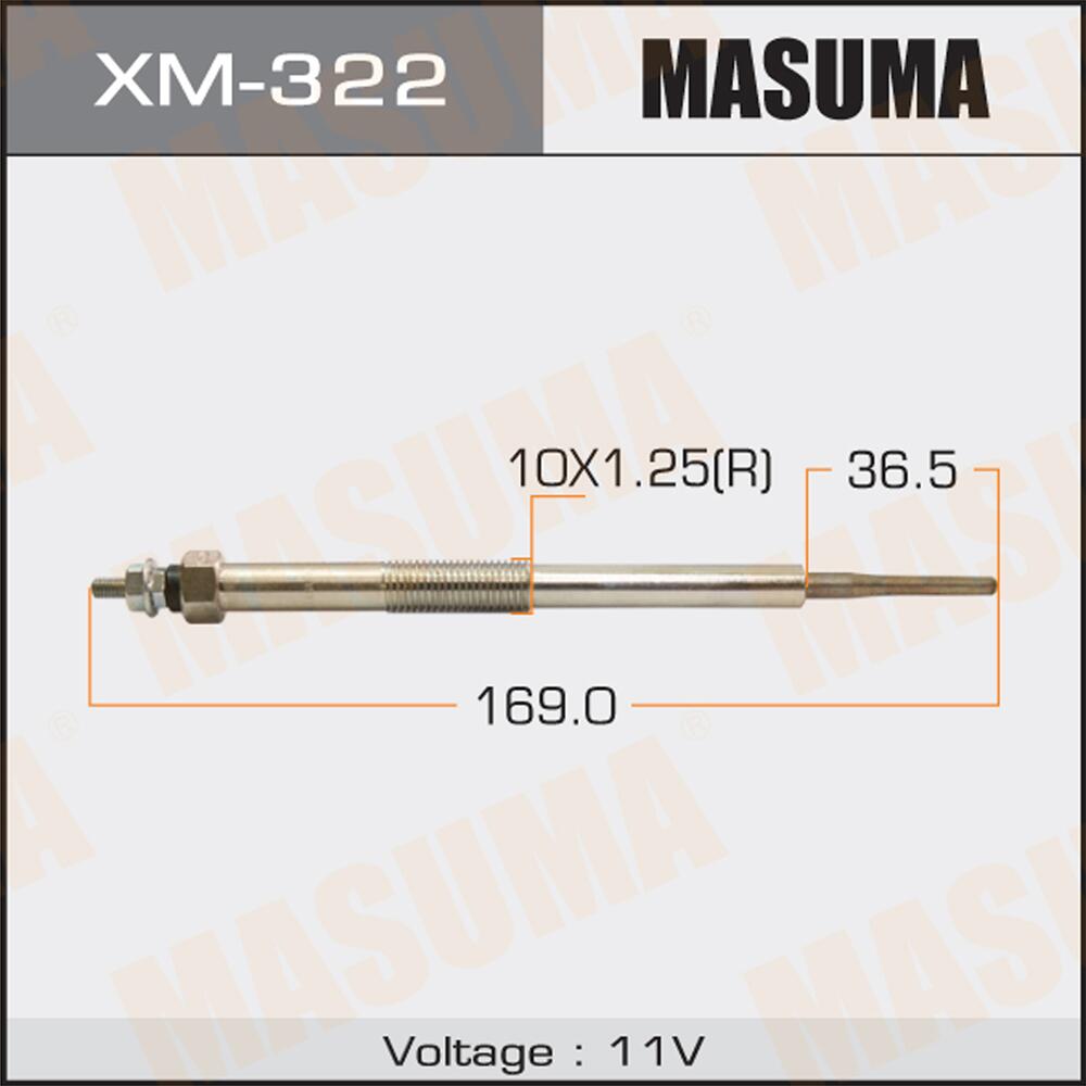 XM322 — Свеча накаливания MASUMA   PM-168.11V /4M41 DI     (1/10/100) MASUMA