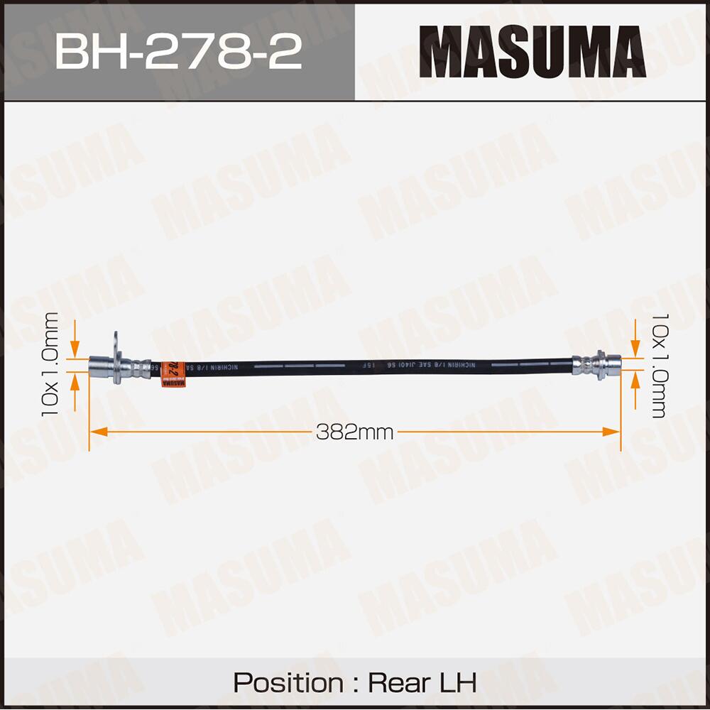 BH2782 — BH2782 шланг тормозной MASUMA T  /REAR/  CAMRY, VISTA SV30, CV30 LH MASUMA