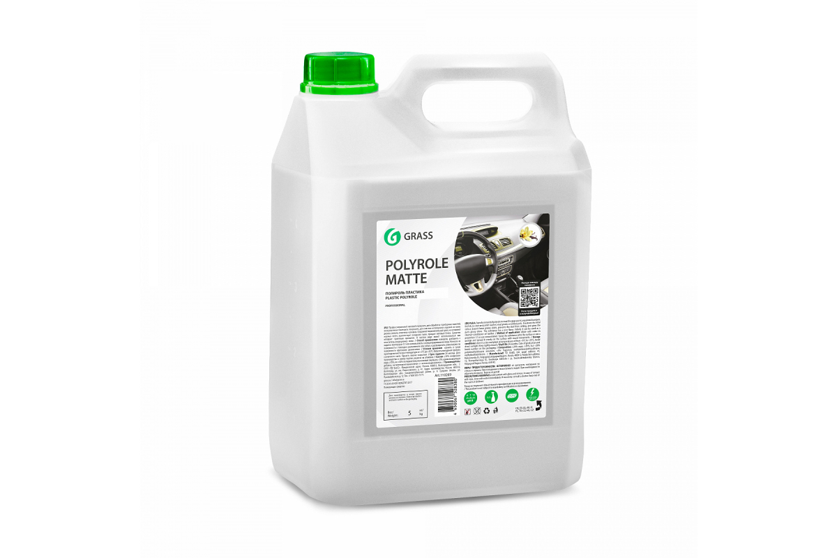 110269 — Полироль-очиститель пластика "Polyrole Matte" матовый блеск с ароматом ванили 5кг GRASS