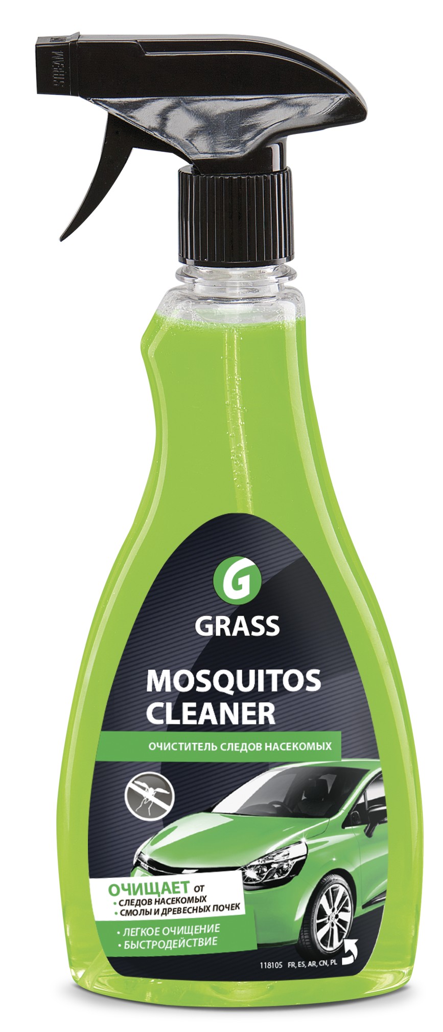 118105 — Очиститель следов насекомых Mosquitos Cleaner (флакон 600 мл) GraSS GRASS