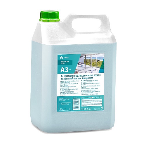 125261 — А3+ Моющее средство для стекол, зеркал и кафельной плитки "Apartament series А3+" Концентрат GRASS