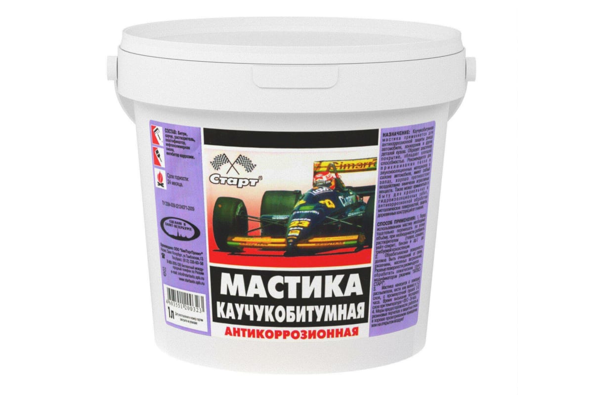 4607952901292 — Каучукобитумная мастика СТАРТ 1 л пэ 4607952901292 СТАРТ