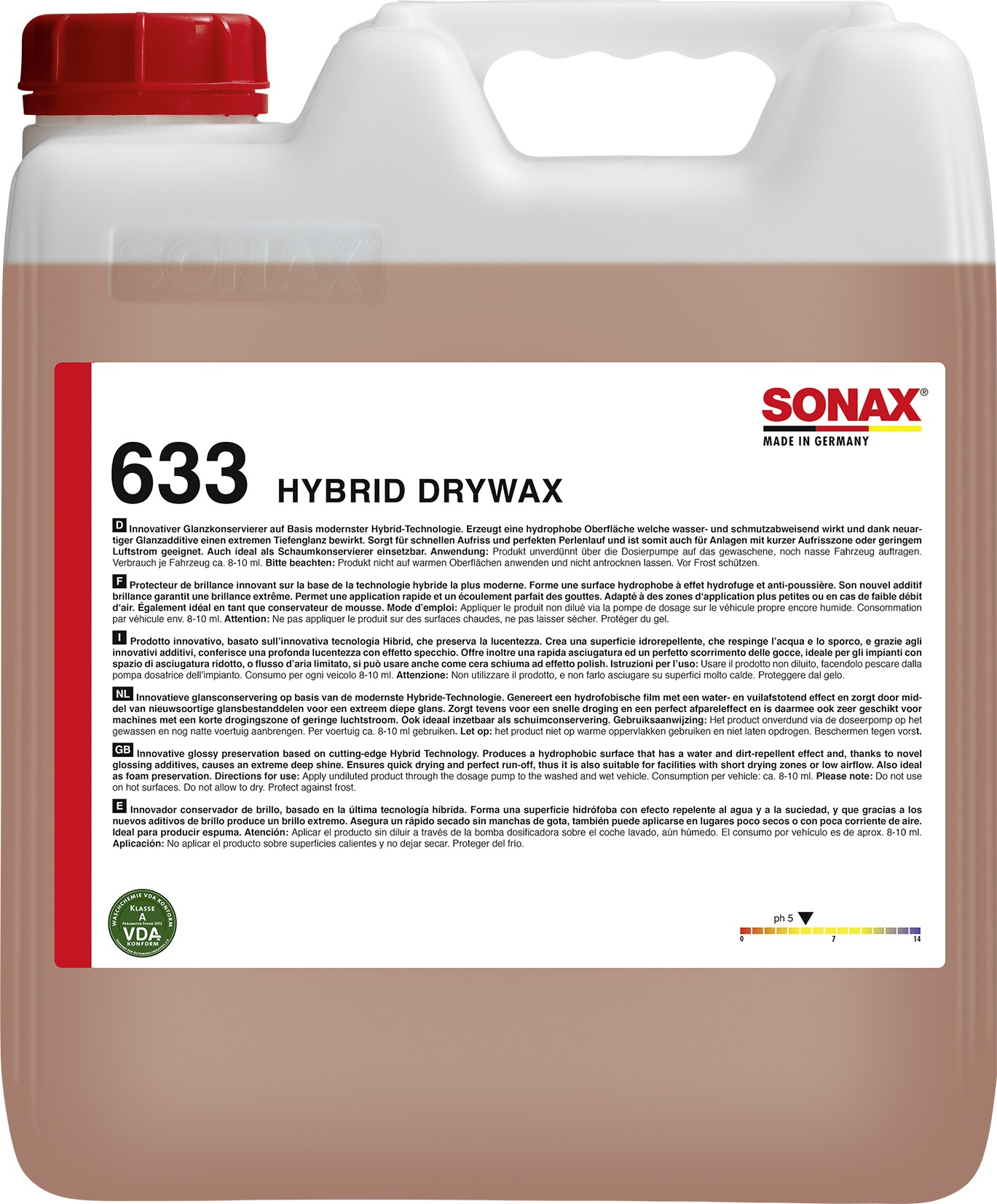 633600 — Воск (10л.) SONAX