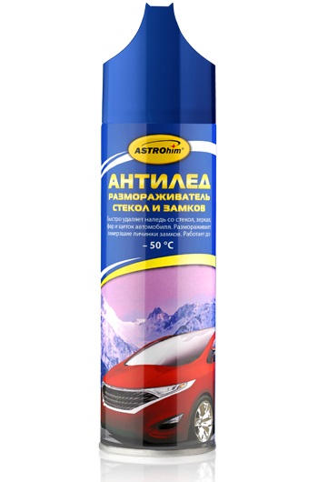 AC1373 — Размораживатель стекол и замков  Антилед,аэрозоль с крышкойскребком 335 мл ASTROhim AC1373 АСТРОХИМ