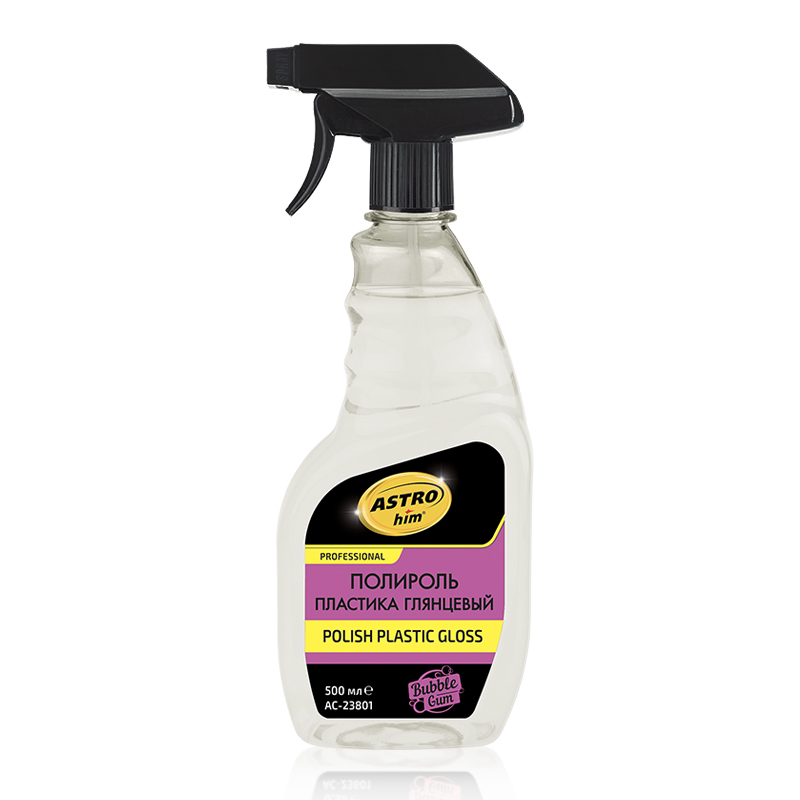 AC23801 — Полироль пластика глянцевый аромат бабл гам сп АСТРОХИМ